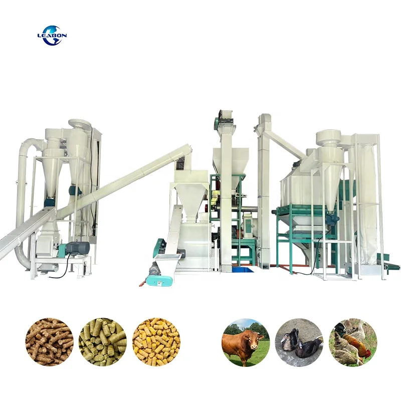 1-3T/H CE Animal Feed Processing Equipment Poultry Chicken Feed Pellet Mill Machine Chicken Feed Processing Machine PRICE