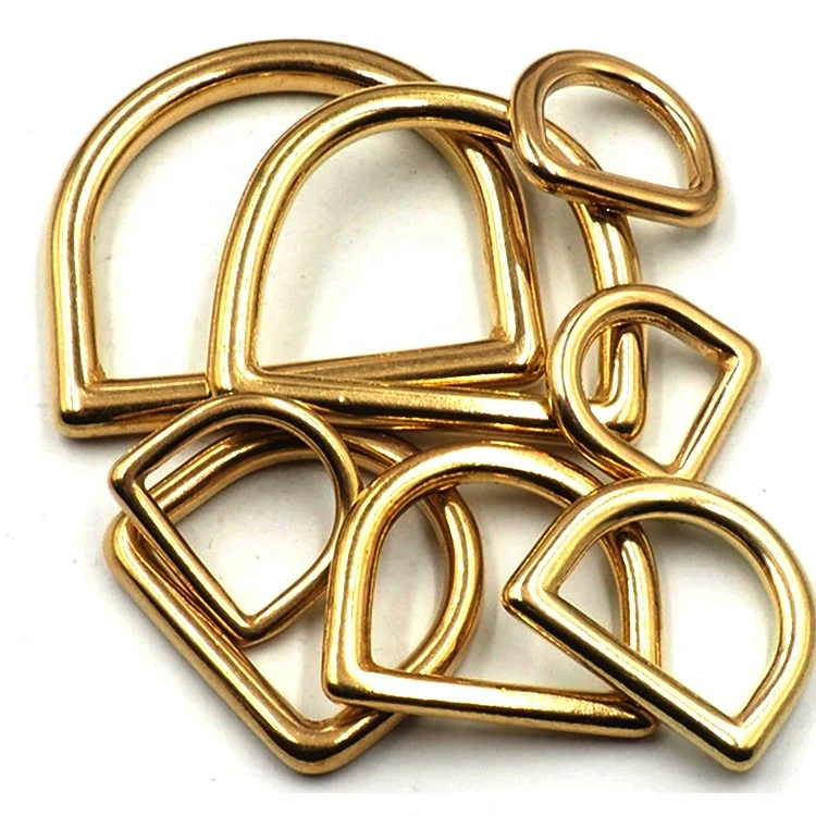 Высококачественная кожаная сумка ручной работы аксессуары латунная металлическая пряжка 13 мм 15 16 20 22 25 30 цельное Латунное D-кольцо