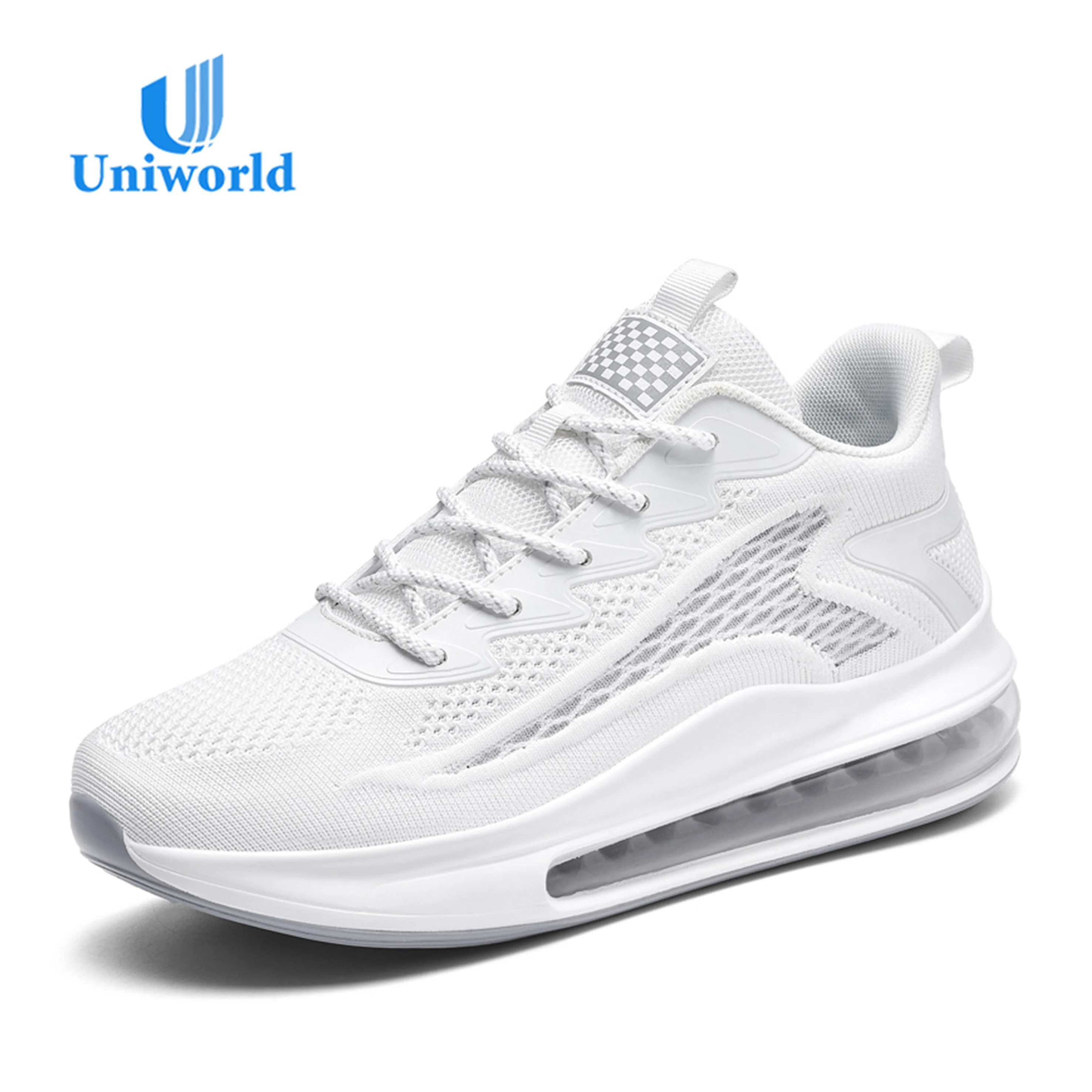 Men Sneaker Running Air Cushion Men Shoes Sport Shoes Uniworld Vietnam Factory Direct Custom Brand Black and White EVA PU Print