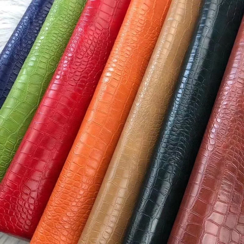 Classic crocodile Pattern Artificial Leather Fabric for Handbags