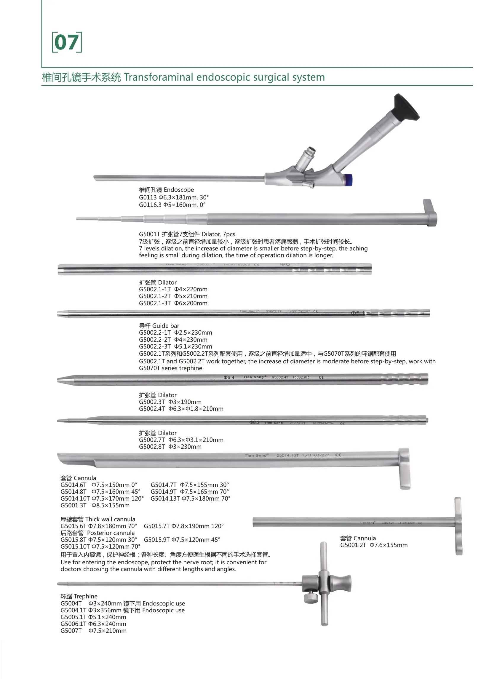 Transforaminal Endoscopic Surgical System  spine surgery Disposable Plasma Blade