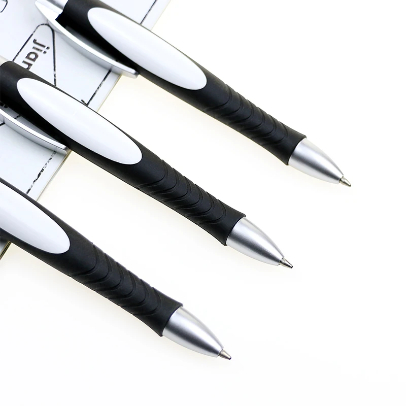 BECOL Wholesale Creative Fat Advertising Ballpoint Pen Customized Click Writing Pens Black Plastic Ball Pen for Business