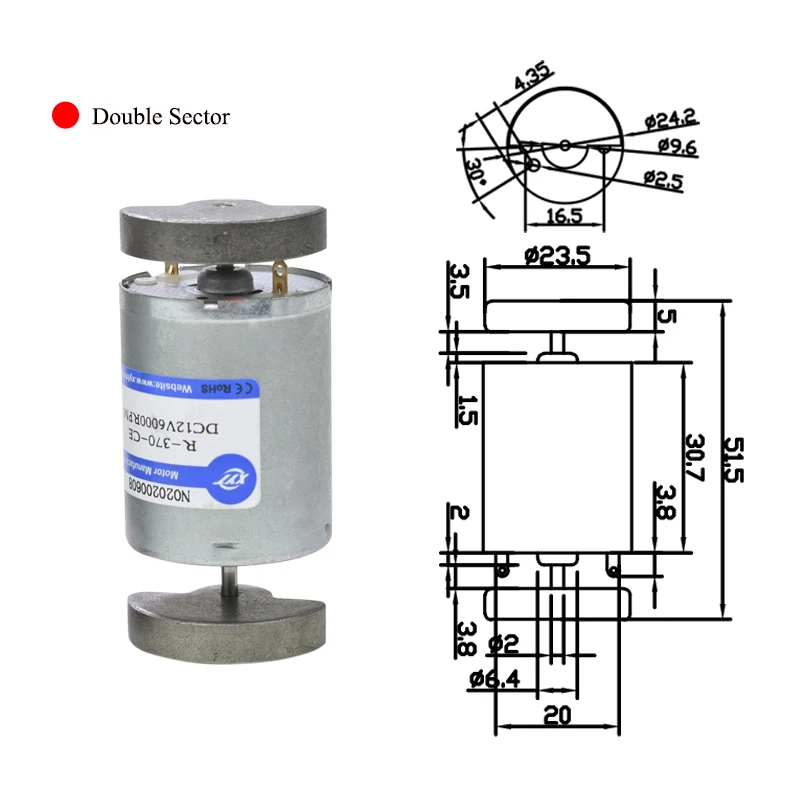 XYT 24 Volt 12v Gear Double Shafts High Power DC Gearbox Massager Sex Toys Vibration Motor