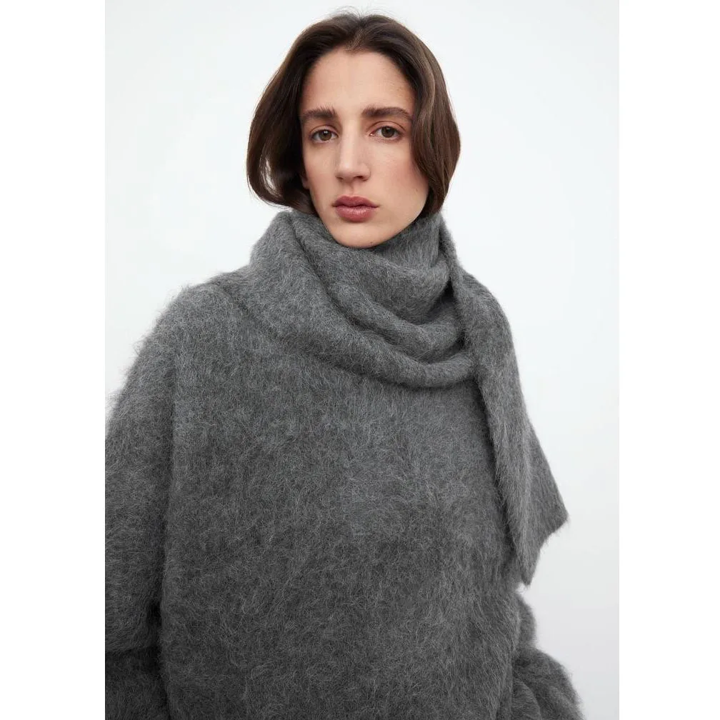 Wholesale new arrival mohair winter sweaters for women ladies quarter zip woolen women knitted pullover knitted tops sweater