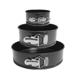 Non stick Spring Form Round Cake Baking ware  Carbon Steel Bakeware Set