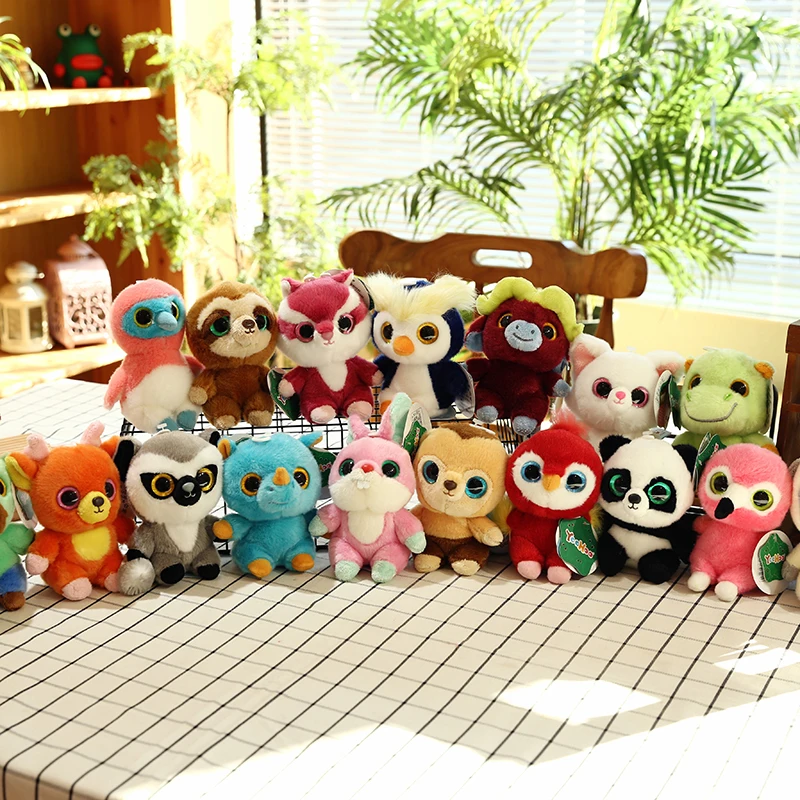 Wholesale China stuffed animals plush toys big eyes jungle wild animal fox goat sloth owl doll