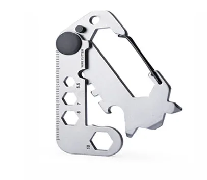 Multitool Carabiner Keychain 10 in1 Stainless Steel Tactical Survival Gear Outdoor EDC Gadgets