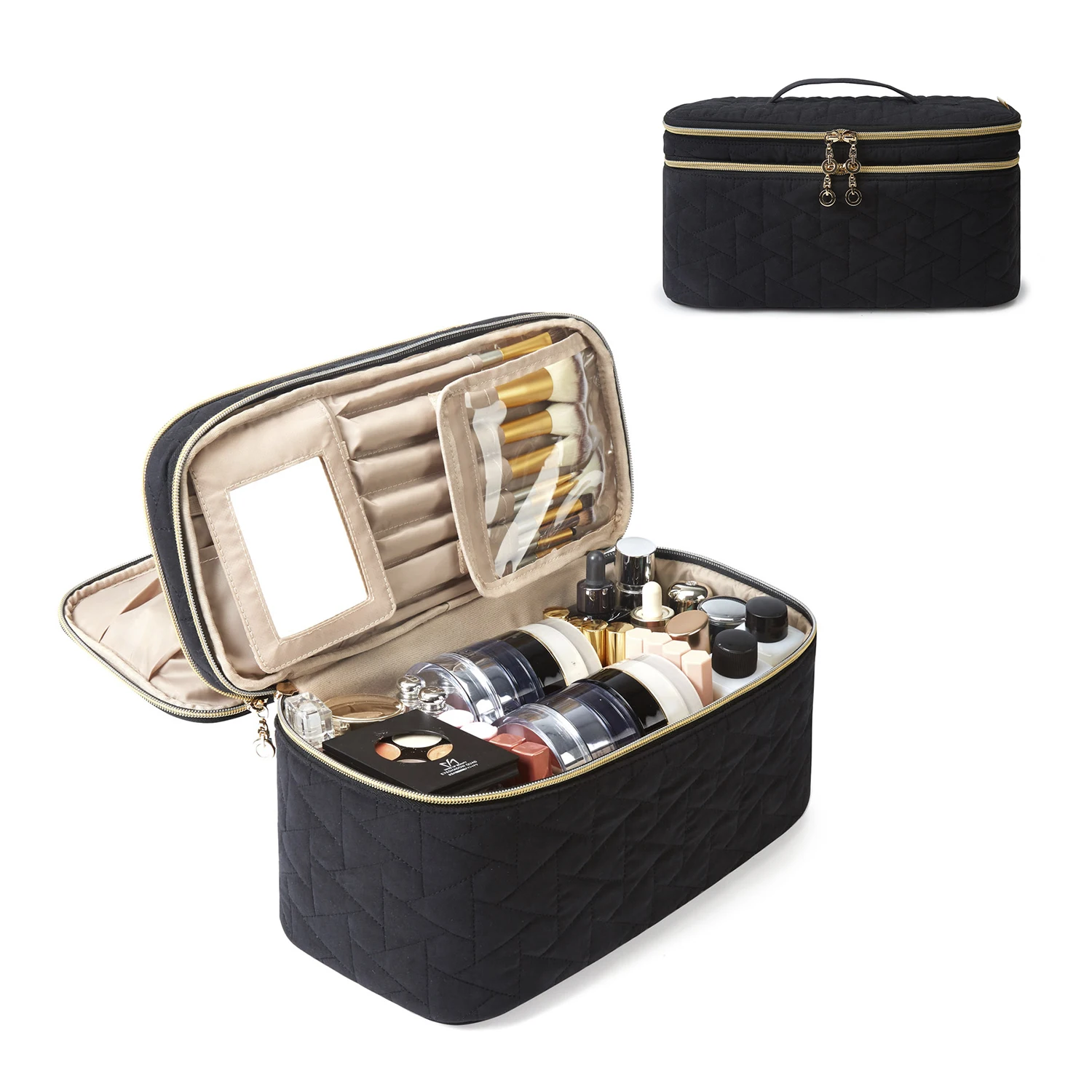 Factory water proof cosmetic organizer makeup bags wholesale zipper customs makeup bags