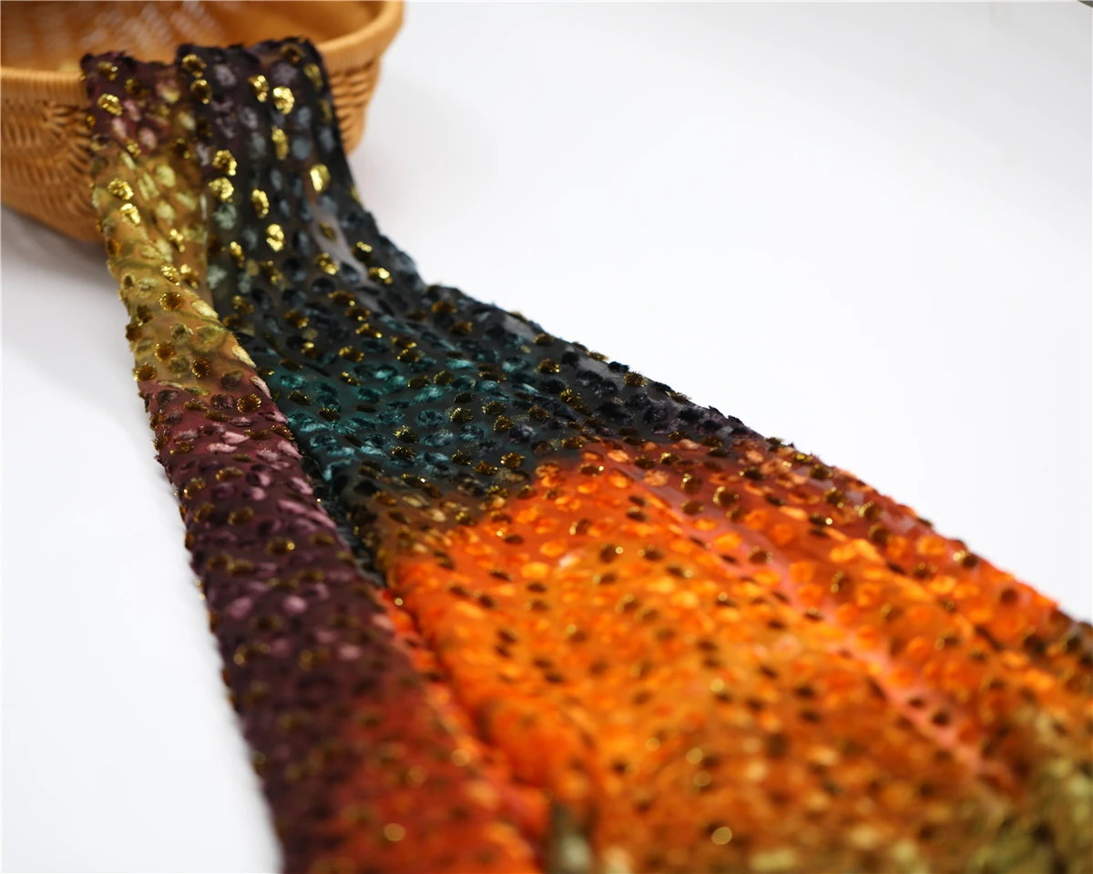 Fareastex new arrival jacquard silk georgette metallic color somali chiffon classical design dirac somali georgette fabric