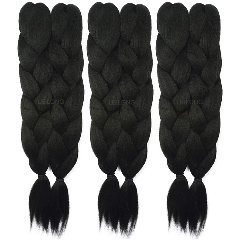 Wholesale Pre stretched braiding hair Synthetic hair two bundles Yaki texture wicks for african braids 48inch 170g two bundles