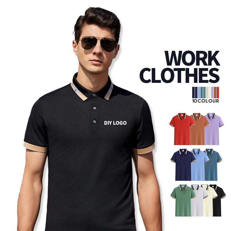 wholesale custom golf polo shirts Short Sleeve business uniform Polo Clothing Men custom polo t-shirt T Shirts with embroid