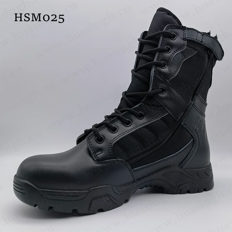 LXG USA Frequency Imprinting Top-level Market Combat Boots with Curve Zipper Double Color Optional Tactical HSM025