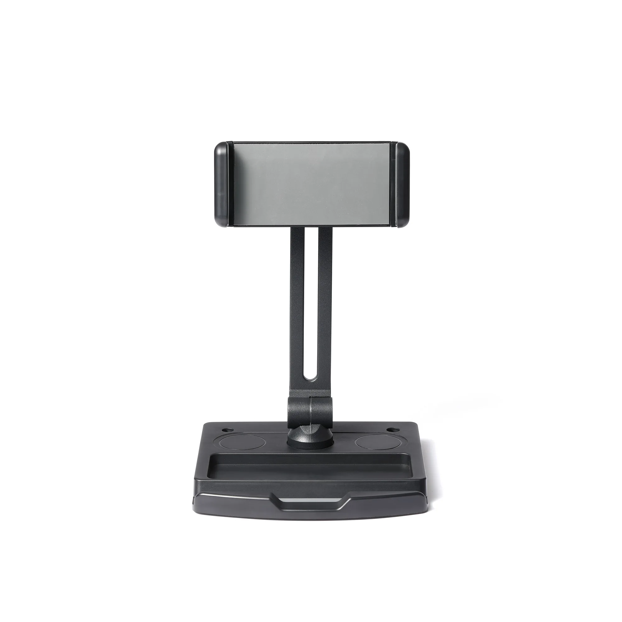 360 degree rotation and heigh adjustable cell phone tablet stand desktop holder for phones 4-5.5 inch with 3.0usb hub