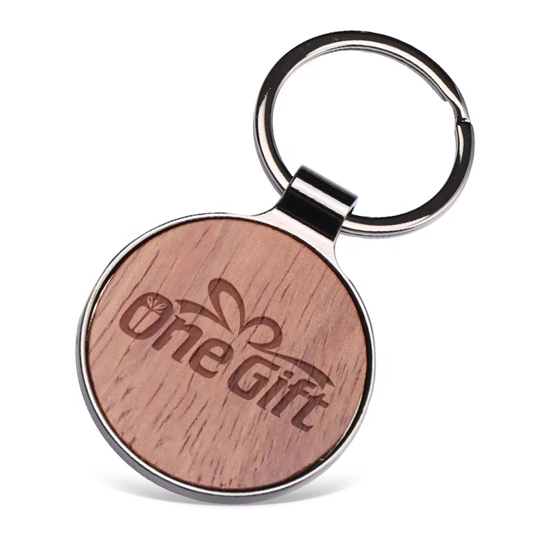 Wholesale Custom Sublimation Blank Wood keychain Printed Wooden Charm Keychain