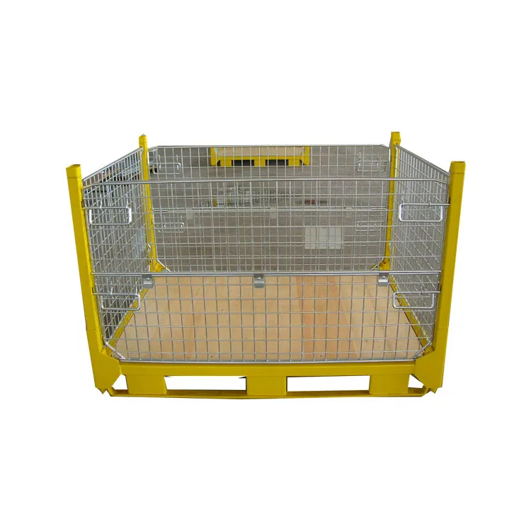 High quality industrial storage box mesh  Metal Wire Mesh Storage box with Move-able Door