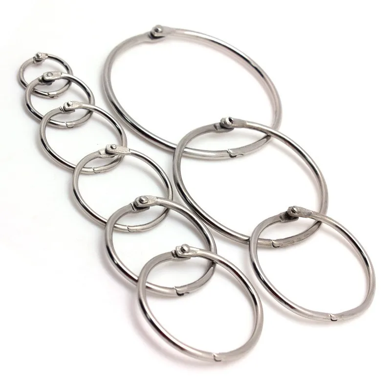 Metal Book Rings Binding Cover Ring Binder Loose Leaf Book Ring For File Paper Book Multiple sizes stain