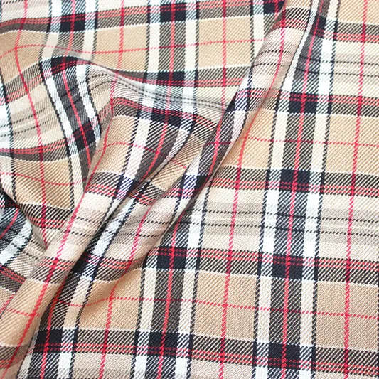 New 100% Acrylic Grid Textile Rip Stop Style Yarn Dyed Cloth Checks Dust Coat Jacket Blouse Fabric