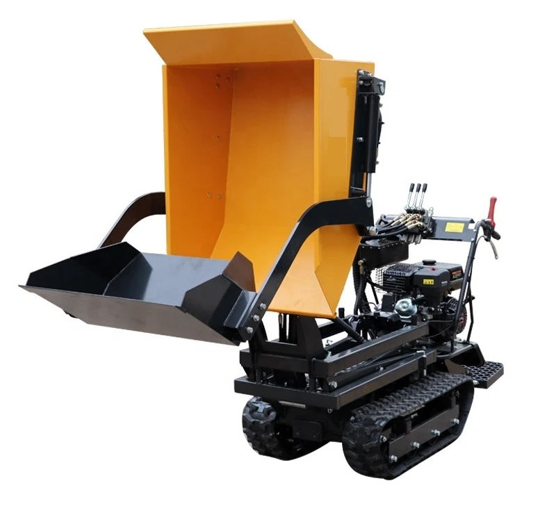 810kg  small crawler high tip lifting motocarriola dumper 550kg 710kg rubber track transporter mini dumper for hot sale