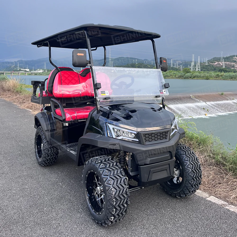 Shining Brand Gasoline Street Legal Golf Cart Petrol 4 Seater Gas Powered Golf Cart