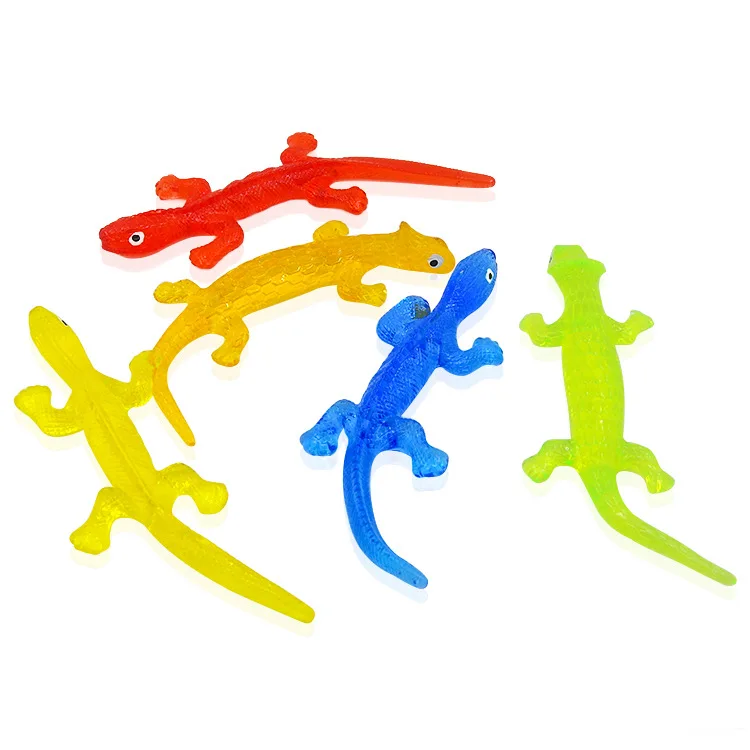 TPR Material Sticky Animals lizard Toys Soft pvc Sticky Jelly Novelty Funny Toys for Kids