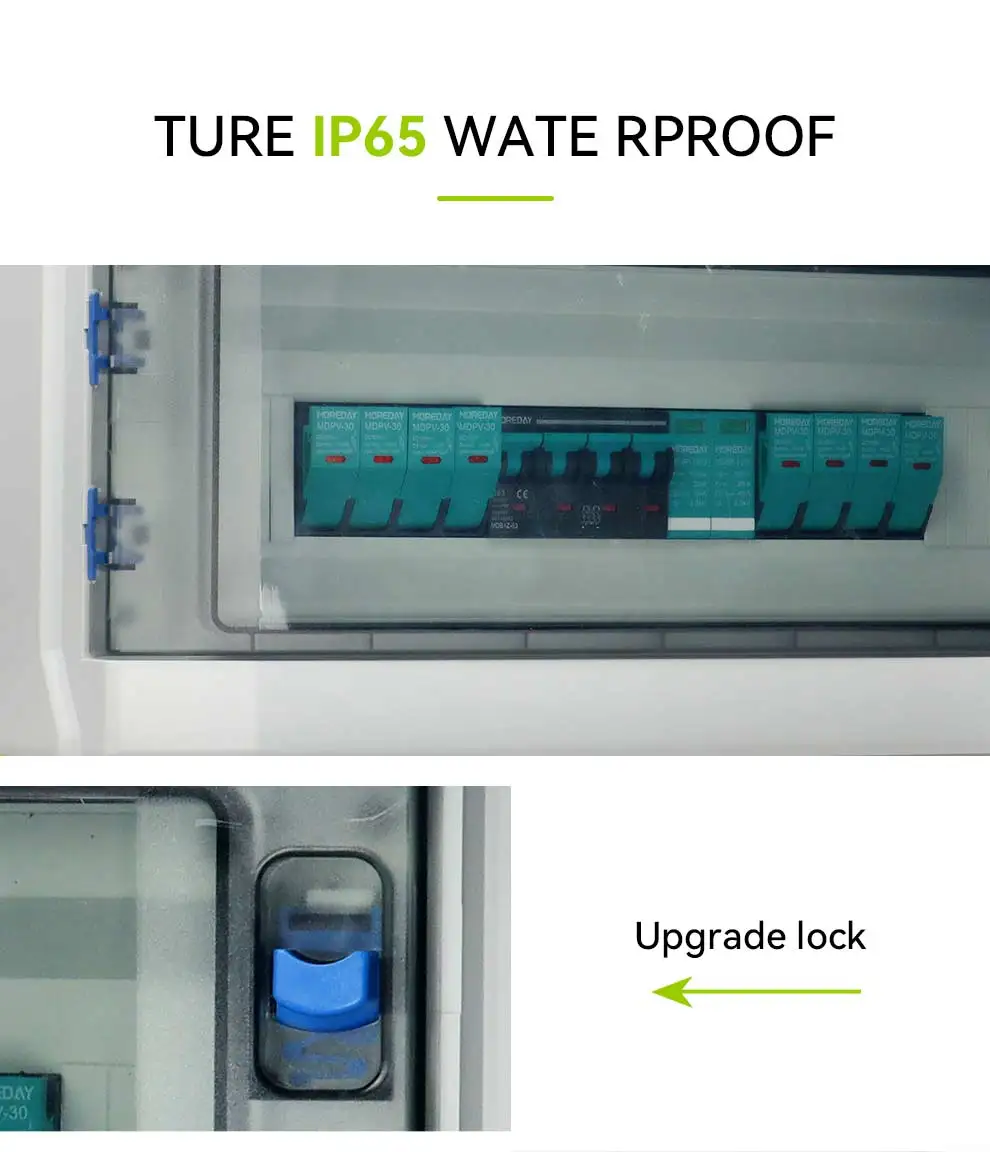 Solar PV Array Combiner Box For 4 String 4 in 1 out Customizable Solar Panel DC 600V 1000V  With DC MCB SPD FUSE