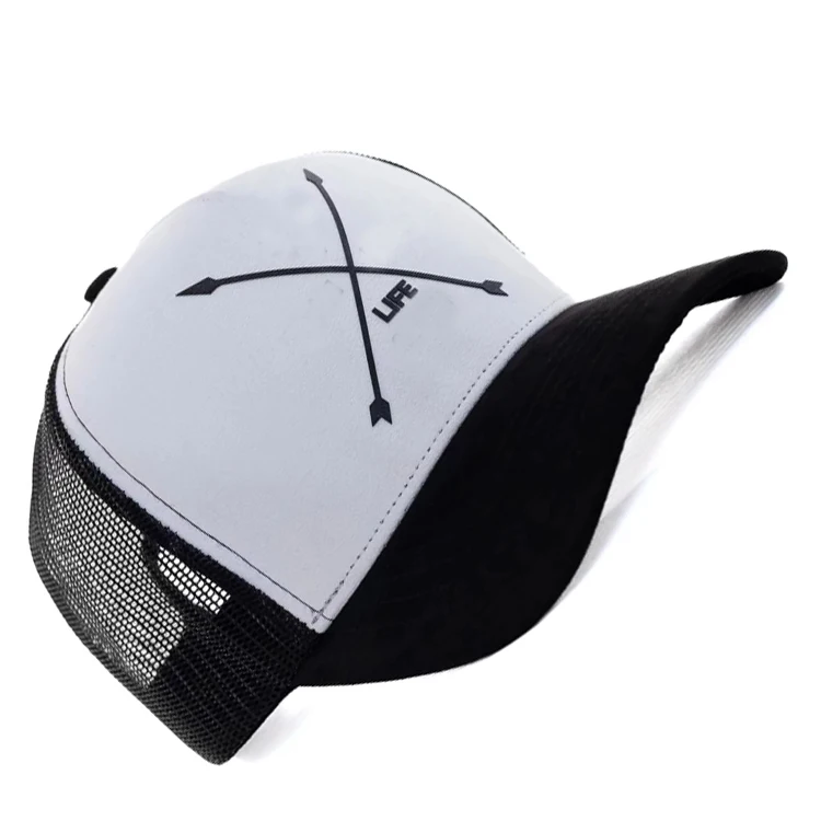 Wholesale Custom PVC Patch Low MOQ 5 Panel  Curved Brim Foam And Mesh Trucker Cap Hat