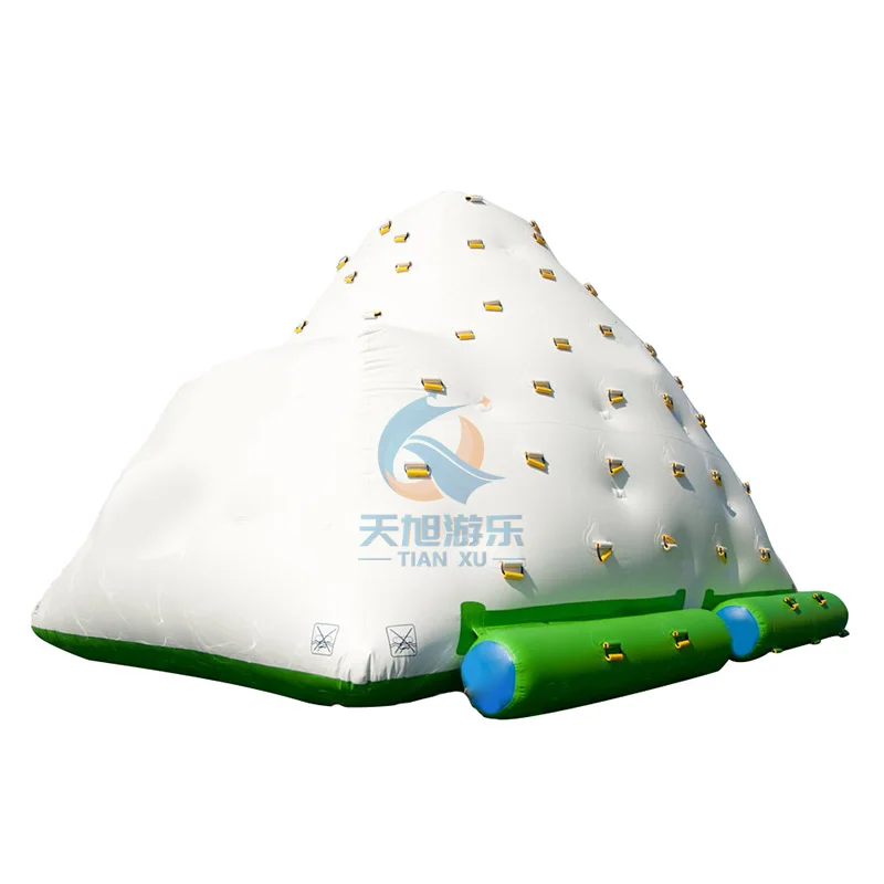 Pyramid Rock Climbing Floating Water Toy Park Games Motorized Pool Toys Tower Inflatable Slide