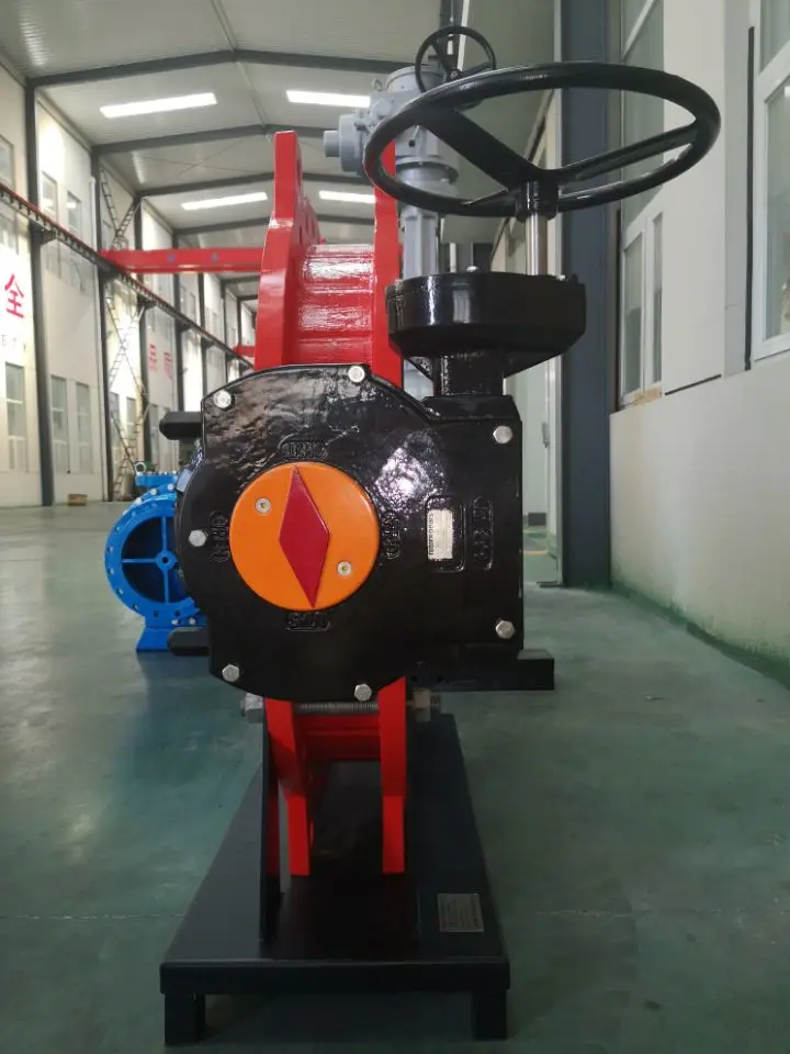 DN600-DN2800  U section  flanged  butterfly valve with Rotork actuator factory price U section butterfly valve
