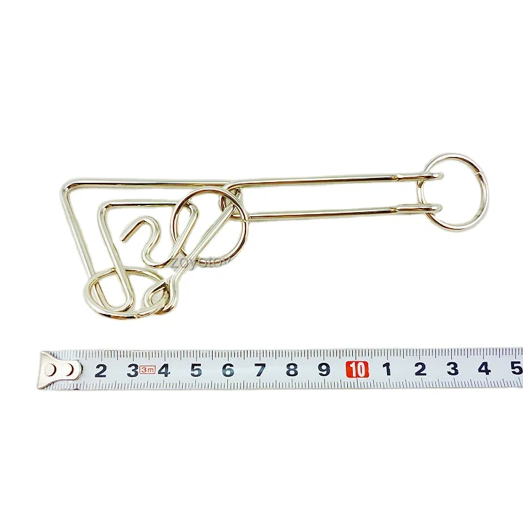 3D metal puzzle chinese wire puzzle ring toy handheld brain game