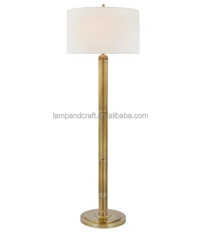 brass metal floor lamp with modern shade for Bedroom Study Room Office Farmhouse Bedside Nightstand L