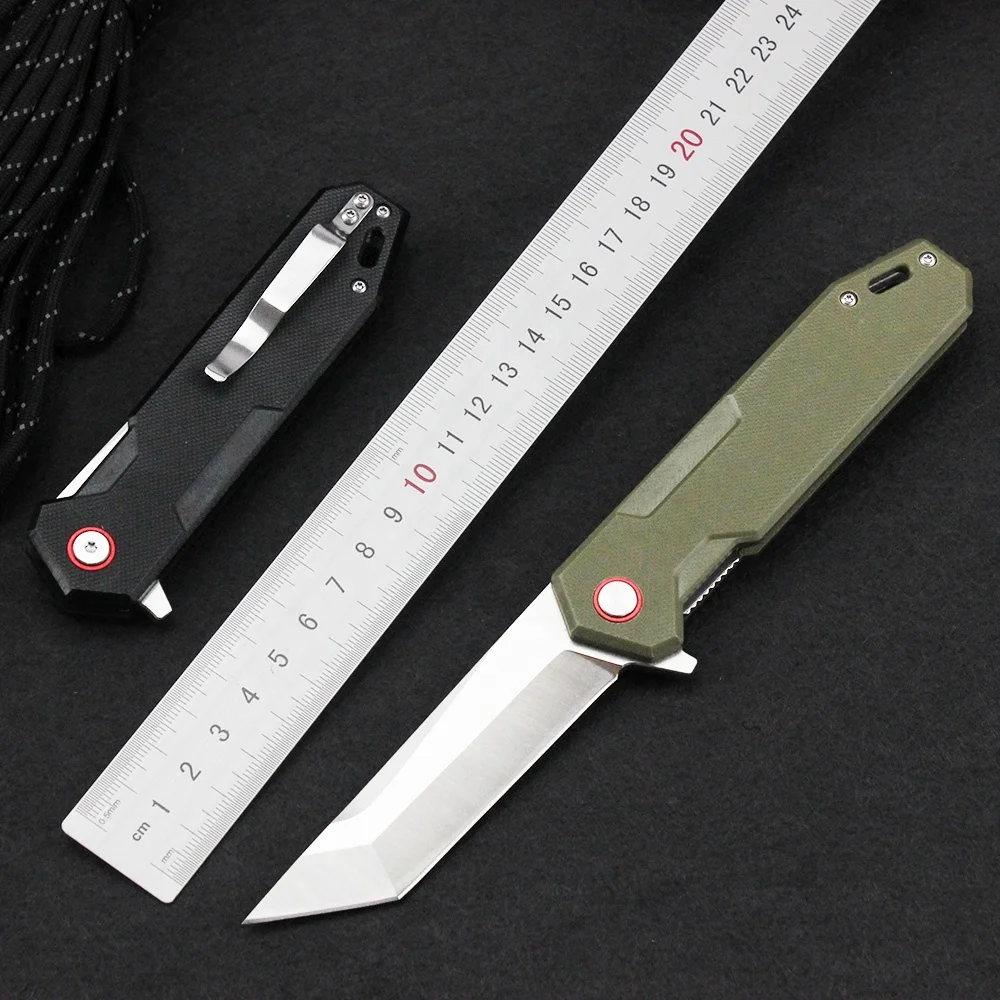 Нож D2 популярный многоцветный G10 Ручка Открытый кемпинг Выживание складной охотничий нож с пользовательским логотипом MOQ: 1 шт.