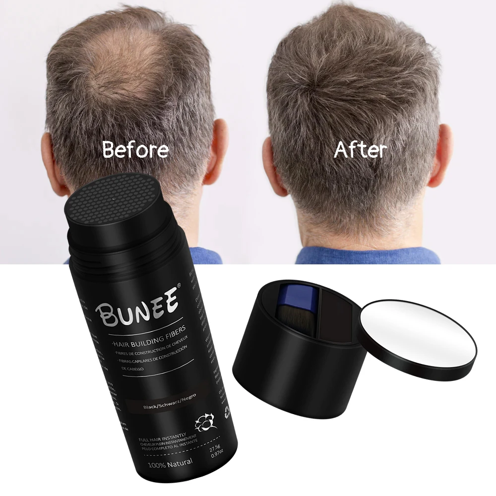 27.5g OEM Topik Black Keratin powder hair fiber applicator hair building fiber