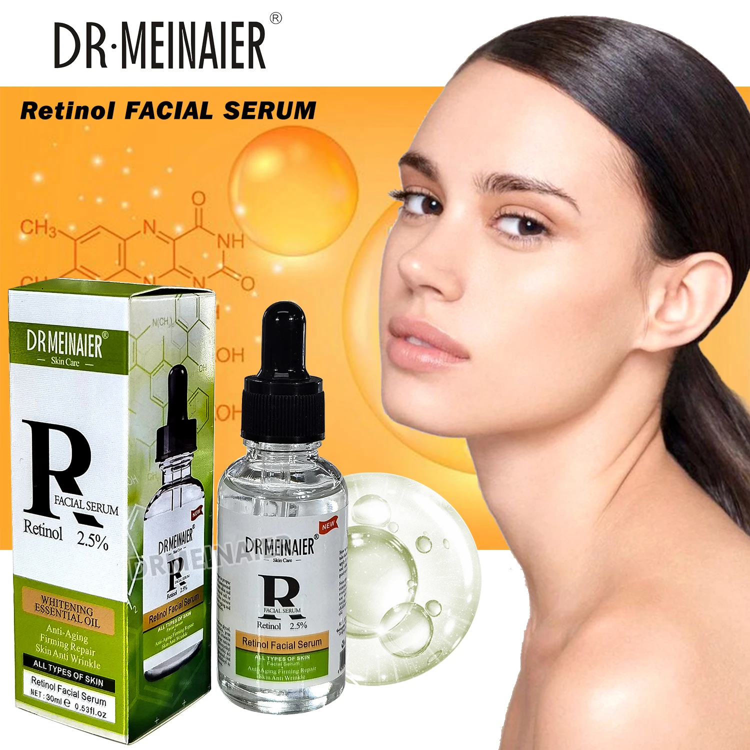 Private Label Face Serum 20% Vitamin C with HA Nicotinamide Anti-aging Hydrating Whitening Moisturising Skin Facial Serum