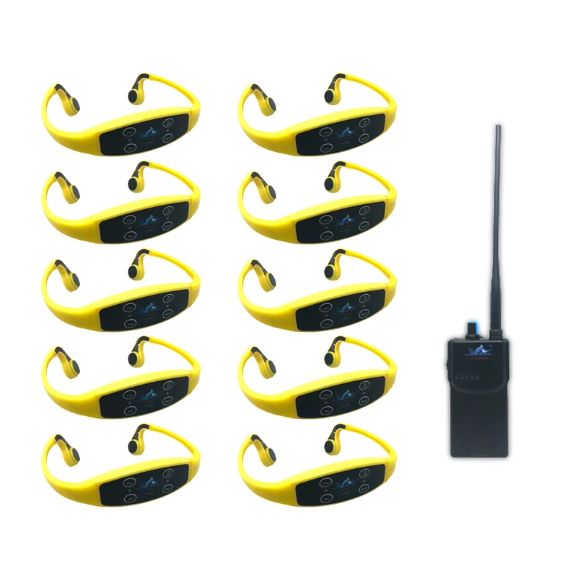 Hot Sale 10*H-907 Bone Conduction Swimming Earphones IPX8 Wireless 1*FM Transmitter Receiver Headsets