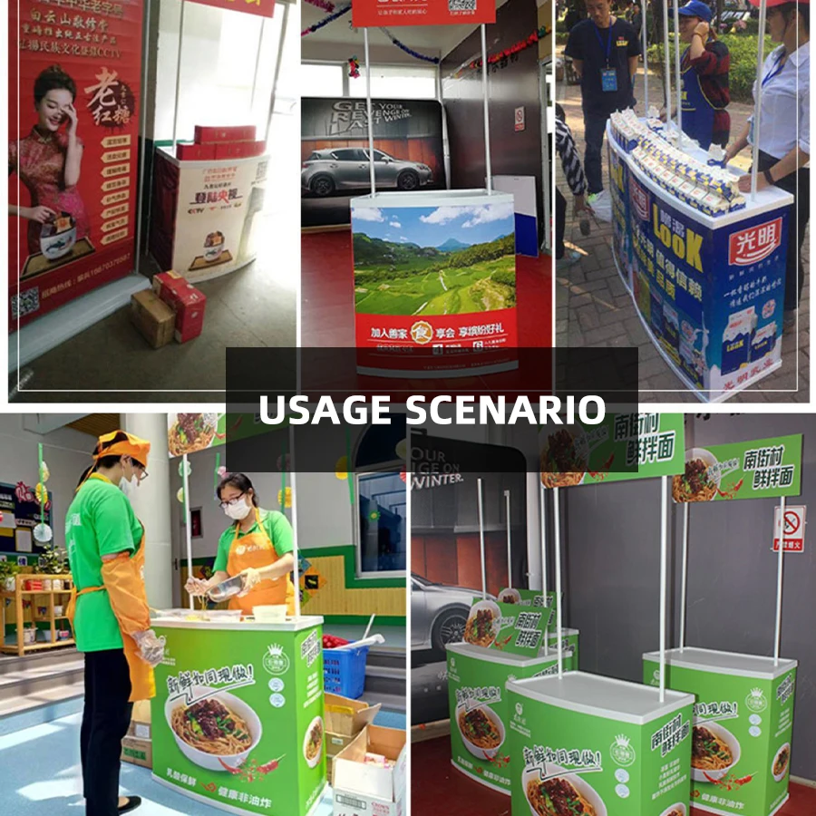 PVC promotional counter table for sales marketing Promotion Table Exhibition makeup display stand for expo retail counter