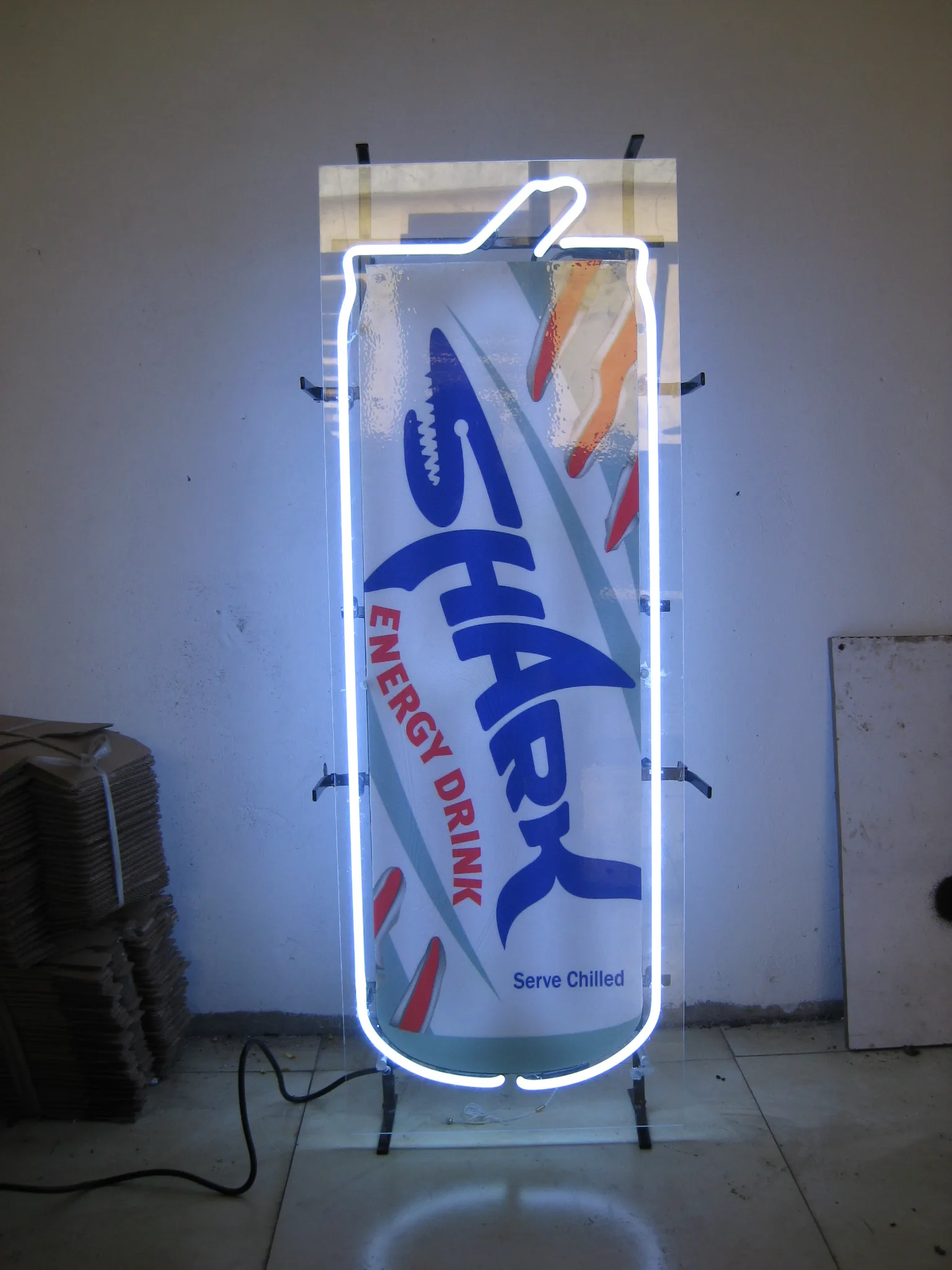 Oem china factory shanghai antuo advertising neon signs beer bottle glass neon light printing panel custom beer logo neon sign