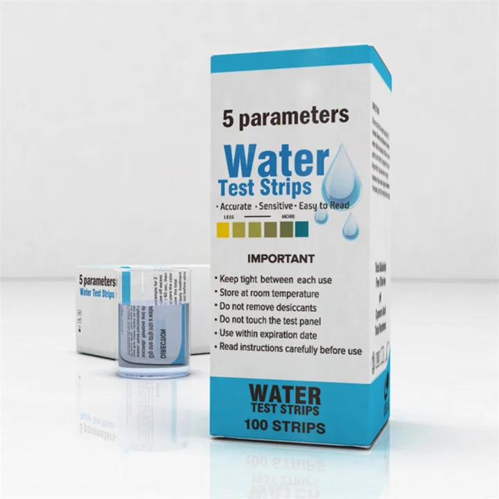 1- 5 parameters water test kit Total alkali, Residual chlorine, pH, Nitrite, hardness