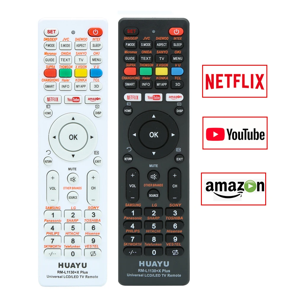 HUAYU RM-L1130+X Plus Universal Tv remote control for all brand led TVs