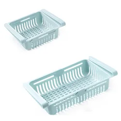 2021 new environmentally friendly plastic adjustable retractable refrigerator drawer basket fresh-keeping compartment storage ra