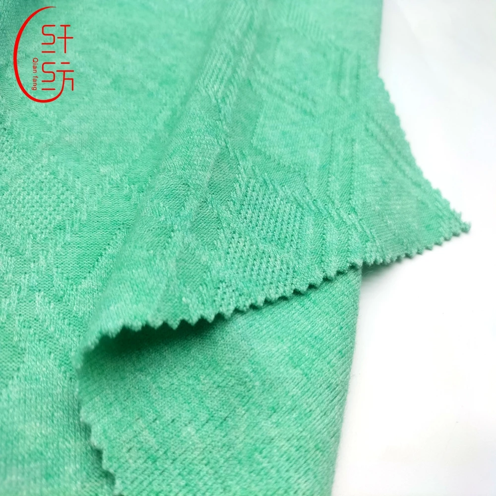 Warm and soft hand-feeling hacci jacquard fabric for dress clothing