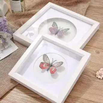Black Top Loading Wood Deep Shadow Box Ticket Memory Shadow Box