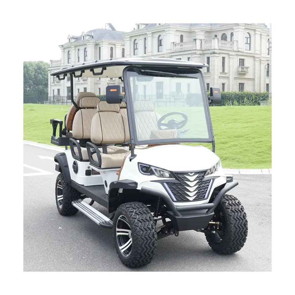 Street Legal CE Certification 72v Lithium 6 Seater Electric 4 Wheel Golf Cart