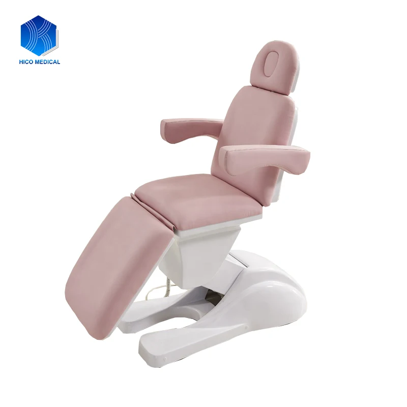 HICOMED Electric 4 Motors Massage Tattoo Facial Chair Medical Couch Massage Table Black Facial Bed Customizable Color/Logo