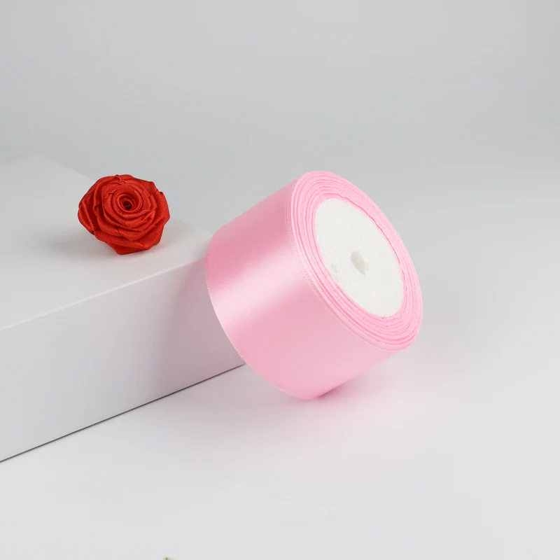 Customized 40 Colors 2 inch Satin Ribbon Single Face 25Y Bow Ribbon 50MM for Gift Wrapping