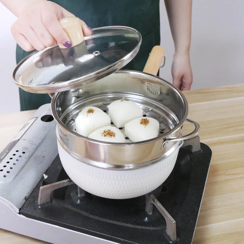 Hot Sale Milk Pan Non-stick Steamer Household  yukihira pot Multi-Functional Noodle Pot