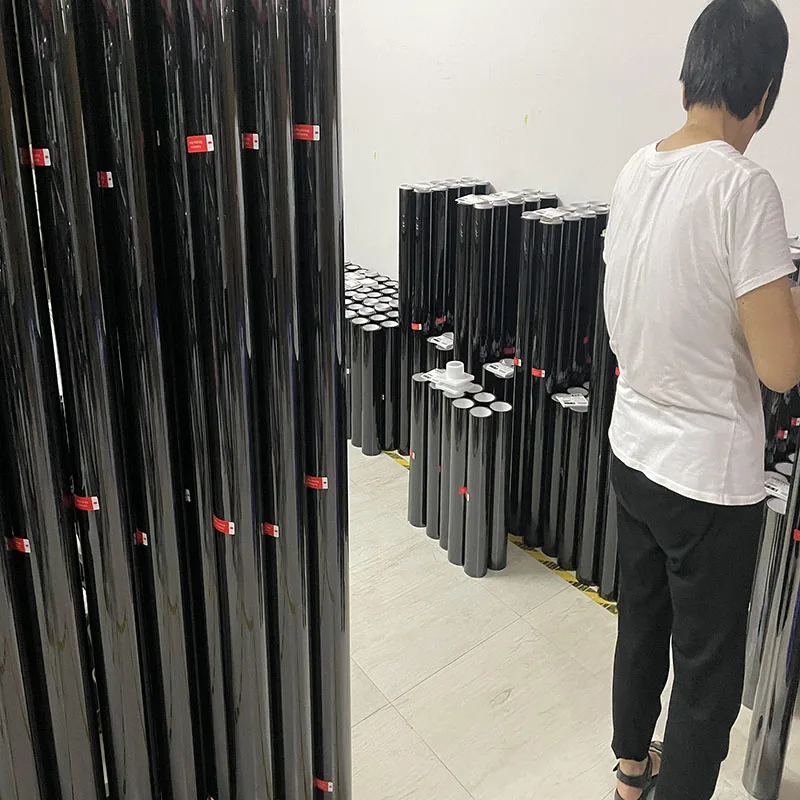1ply 1.2mil solar window film car glass tinting film black 5%vlt D-BK5 good glue anti-scratch professional dyed insulfilm