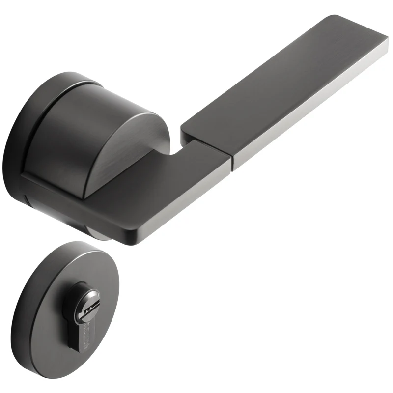 Высокое качество цинковый сплав рукоятка рычага дверной замок с фиксатором цилиндр деревянный дверной замок комплект