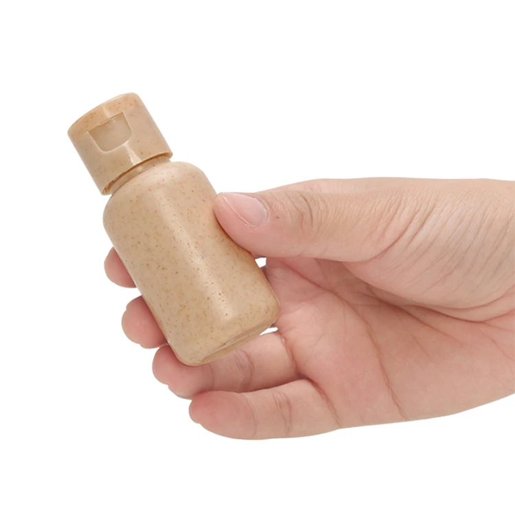 HDPE straw wheat PLA 30ml shampoo packaging soft touch sample mini squeeze lotion Bottle