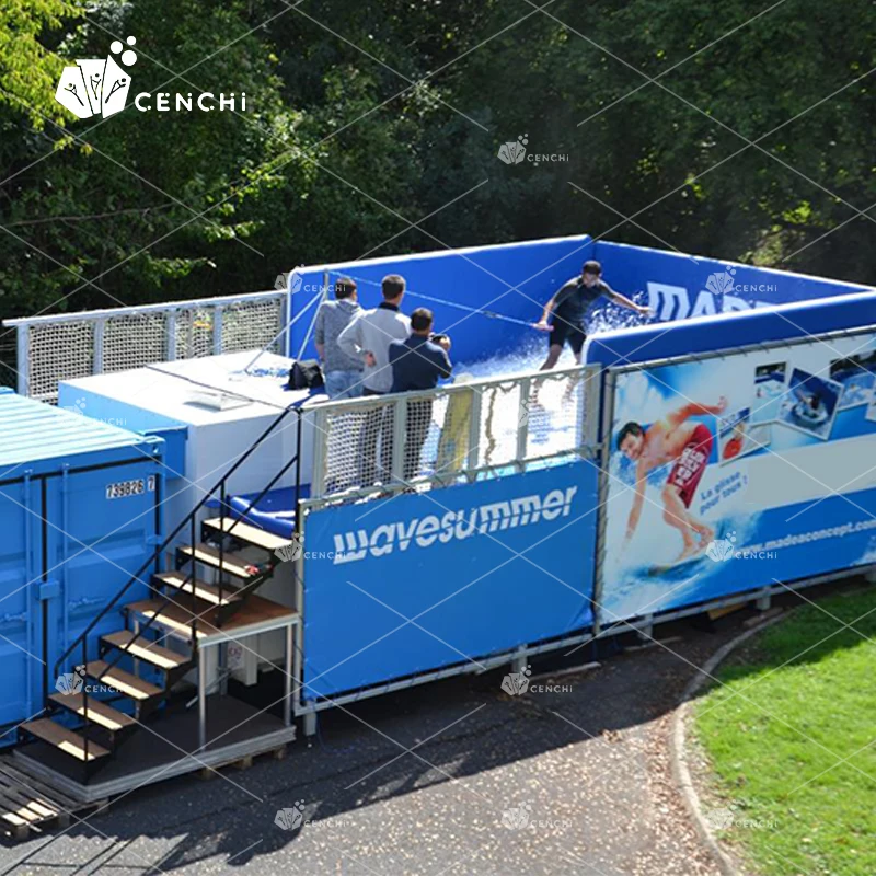 Cenchi holiday resort hotel splash pad pool water slide surf pool equipment design best french campsite with water park