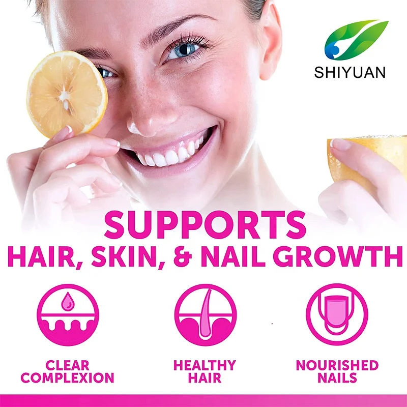 Factory Customized Natural Collagen Soft Candy For Men And Women With Biotin Zinc Vitamin C And E For Anti Aging Hair Growth And